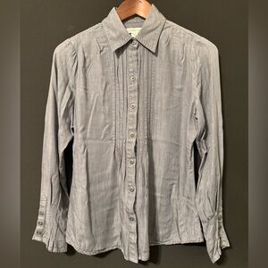 Coldwater Creek Women's Chambray Long Sleeve Shirt Size Small